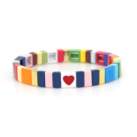 Tile Bracelet Multicolour and Heart