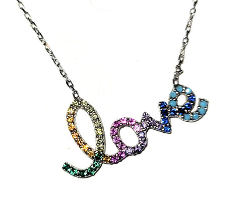 LOVE Rainbow Necklacek