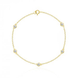 CZ By The Yard Anklet