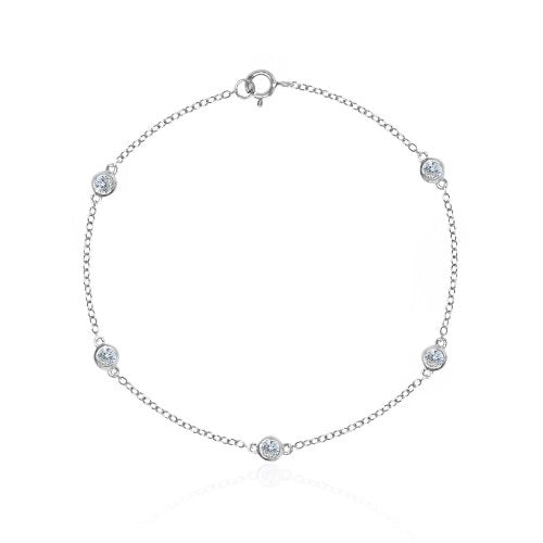 CZ By The Yard Anklet