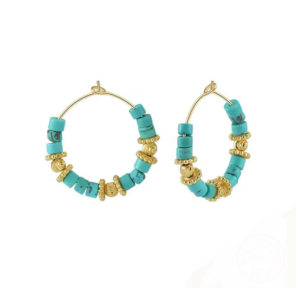 Turquoise Hoop Earrings