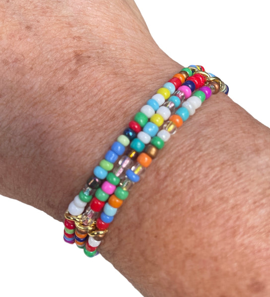 Triple the Fun Beaded Bracelet