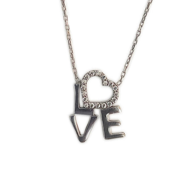 LOVE With Heart Necklace