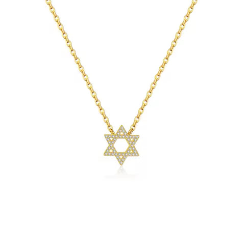 CZ Star of David Necklace