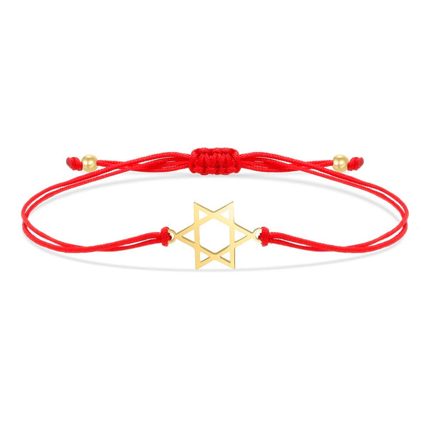 Red String Star of David Bracelet