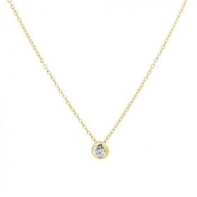 CZ Bezel Necklace