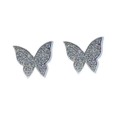 Butterfly Pave Stud Earrings