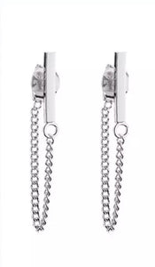 Bar and Chain Stud Earrings
