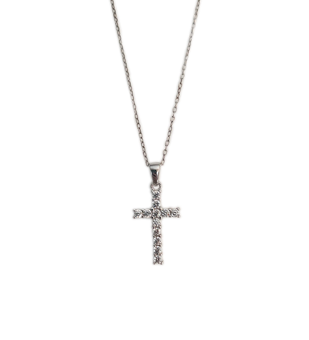 Cross with CZ Necklace