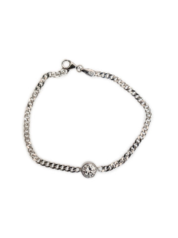 Curb Chain With CZ Bezel