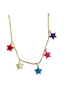 Enamel Star Charm Necklace