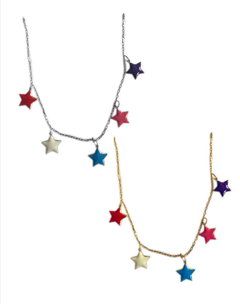Enamel Star Charm Necklace