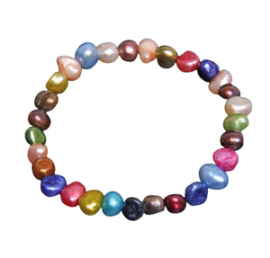 Multi Colour Freshwater Pearl Bracelet