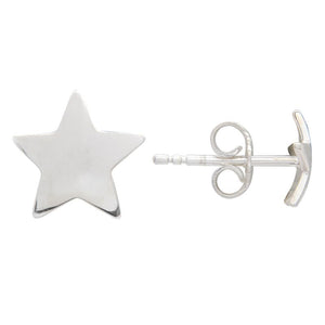 Curved Star Stud Earrings