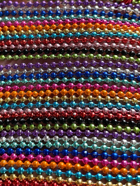 Coloured Ball Bead Chains  Necklace/Bracelet/Anklet