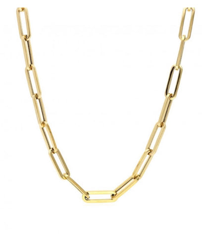 17" Thick Paperclip Chain Necklace