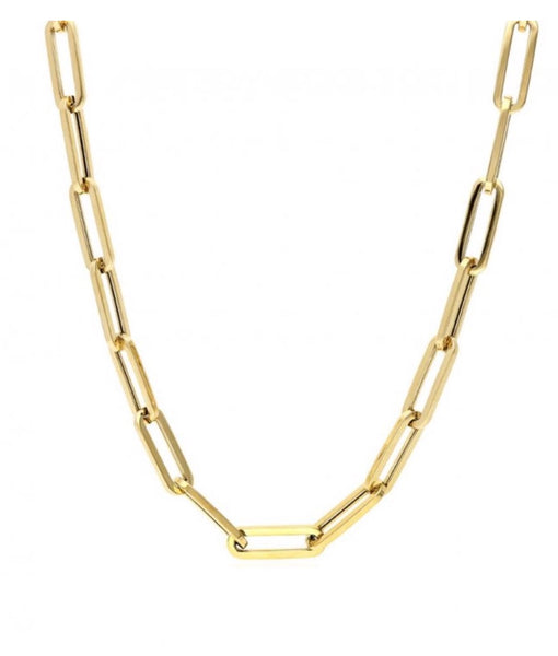 18' Thick Paperclip Chain Necklace