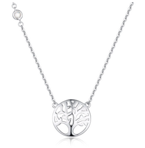 Tree of Life With CZ Bezel Necklace