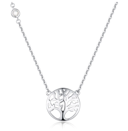 Tree of Life With CZ Bezel Necklace