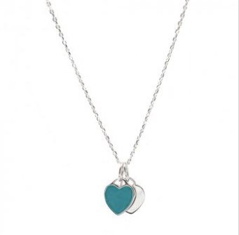 Blue and Silver Heart Necklace