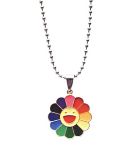 Enamel Flower Necklace