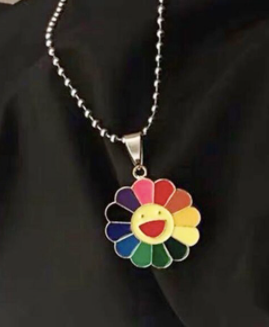 Enamel Flower Necklace