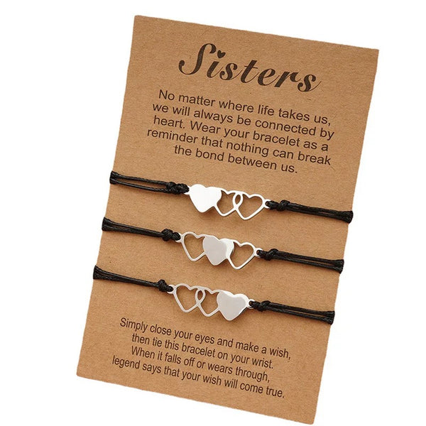 Sisters or Mother and Daughter(s)  Heart Bracelets