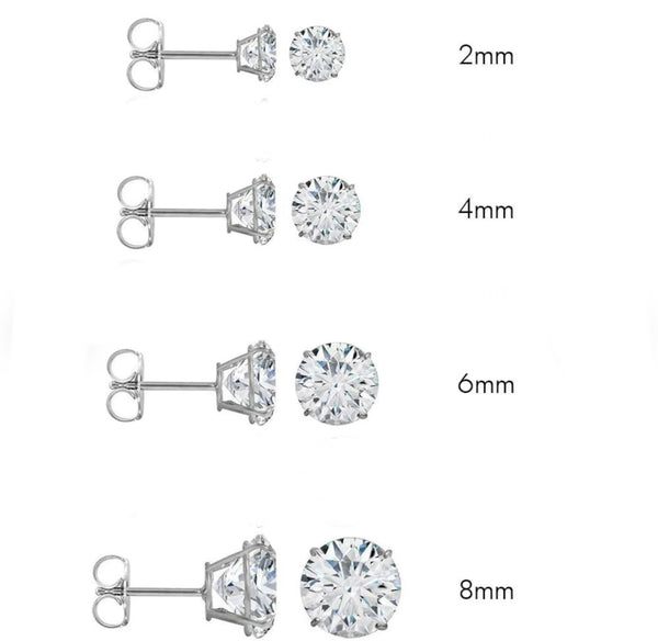 CZ Bezel Stud